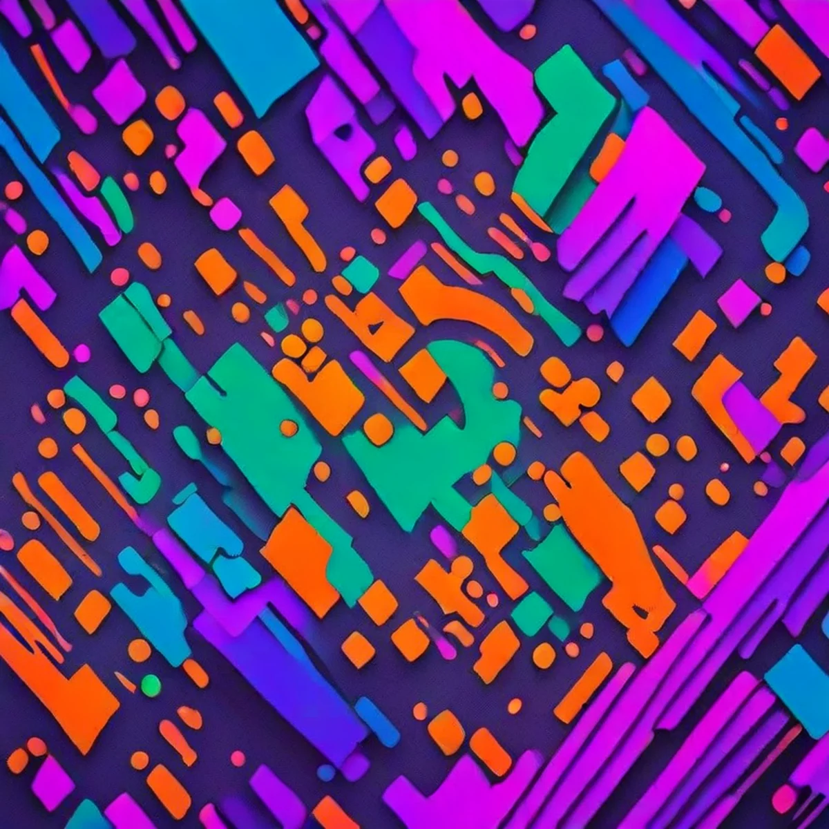 Abstracte digitale pixels die transformeren