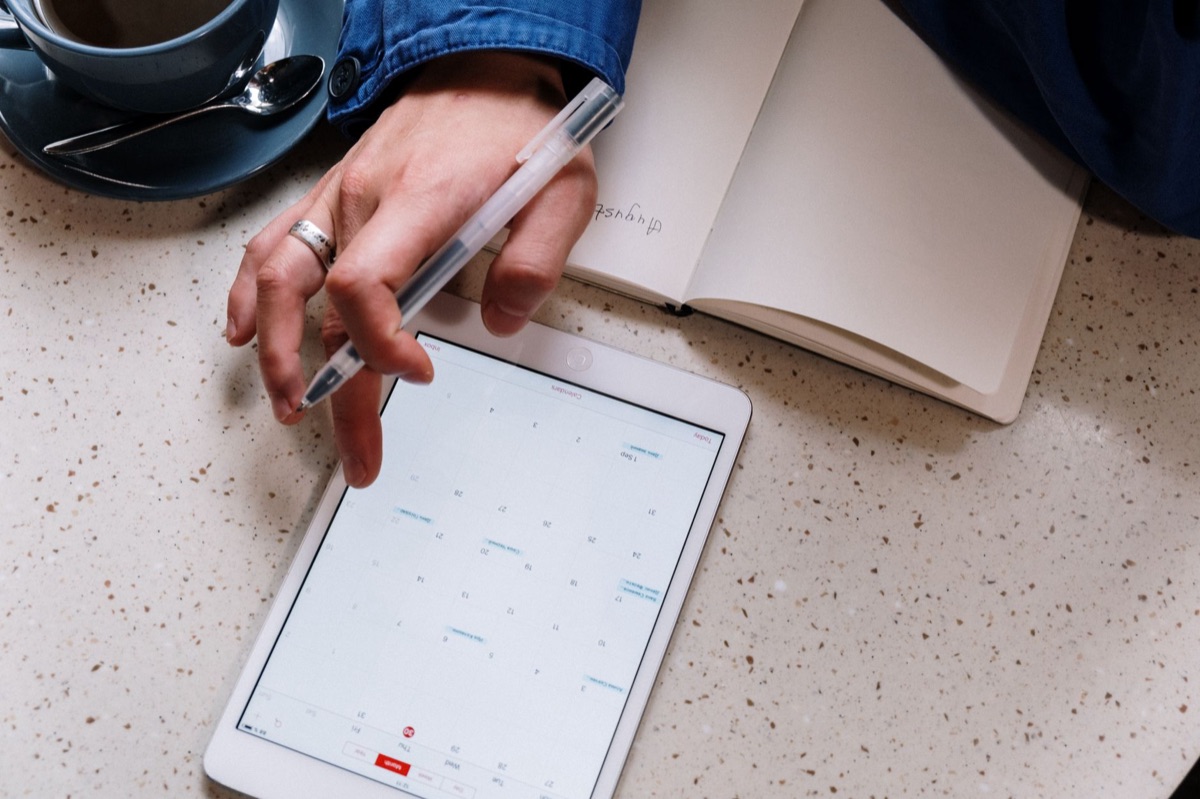 Application de calendrier numérique sur un smartphone pour la gestion du temps