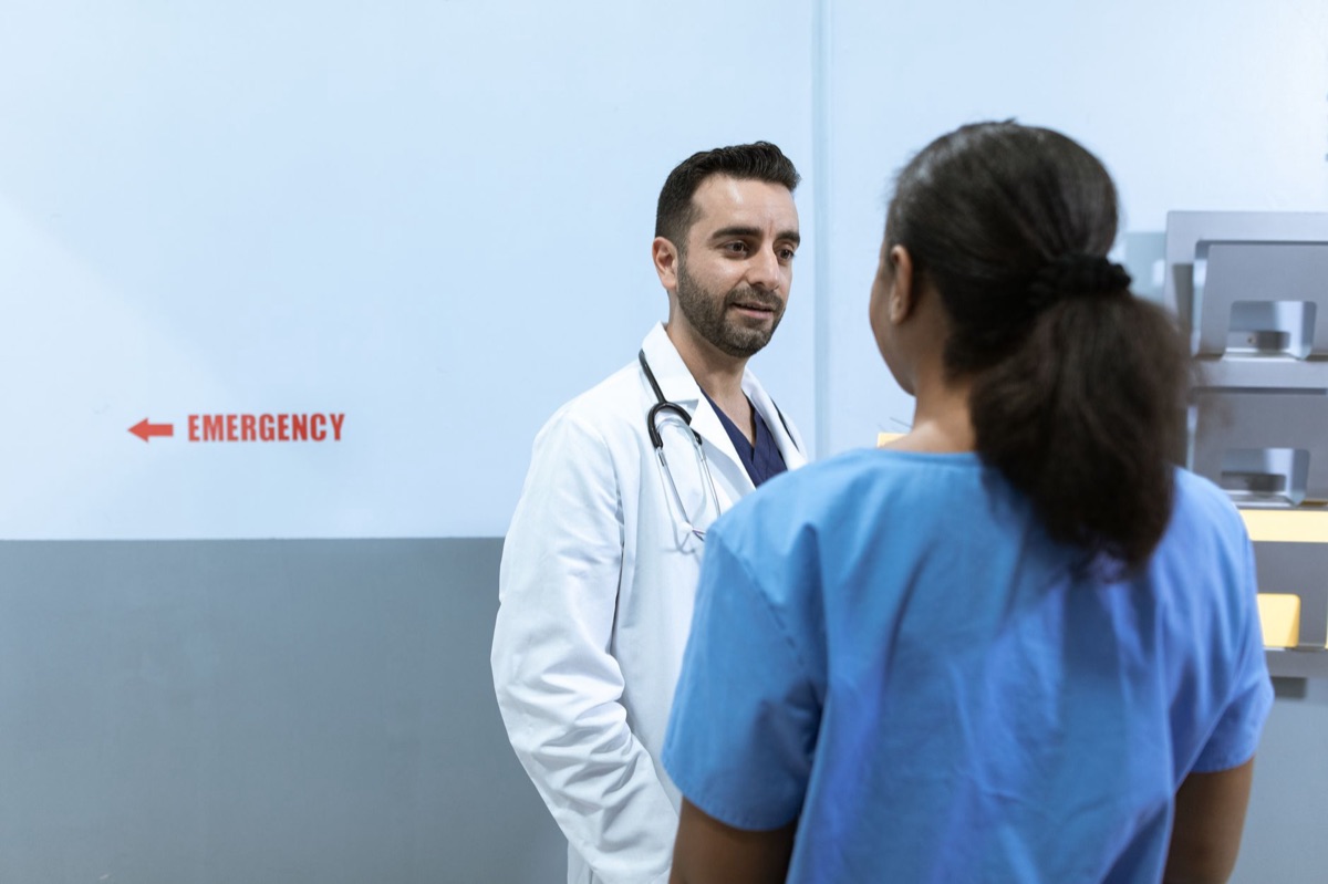 Doctor and patient in hospital